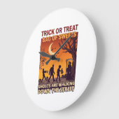 Süßes oder Saures Halloween Zombies Sensenmann Kür Große Wanduhr (Winkel)