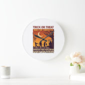 Süßes oder Saures Halloween Zombies Sensenmann Kür Große Wanduhr (Zuhause)