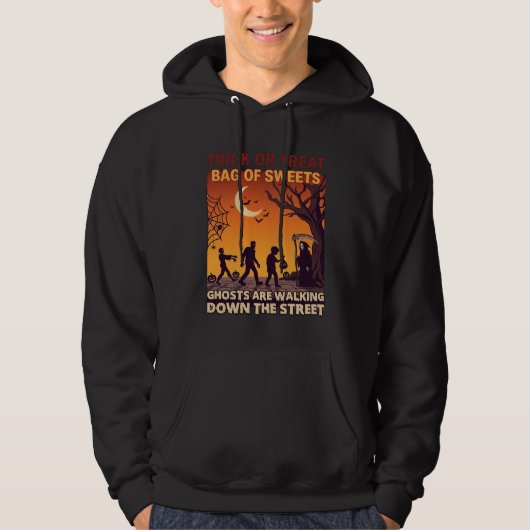Süßes oder Saures Halloween Zombies Sensenmann Kür Hoodie (Vorderseite)