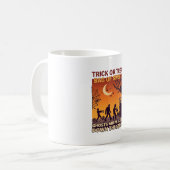 Süßes oder Saures Halloween Zombies Sensenmann Kür Kaffeetasse (Vorderseite Links)