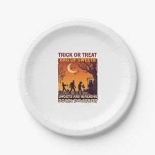 Süßes oder Saures Halloween Zombies Sensenmann Kür Pappteller
