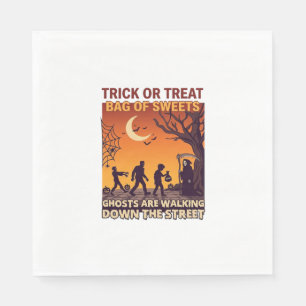 Süßes oder Saures Halloween Zombies Sensenmann Kür Serviette