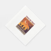 Süßes oder Saures Halloween Zombies Sensenmann Kür Serviette (Ecke)