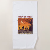 Süßes oder Saures Halloween Zombies Sensenmann Kür Strandtuch (Vorderseite)