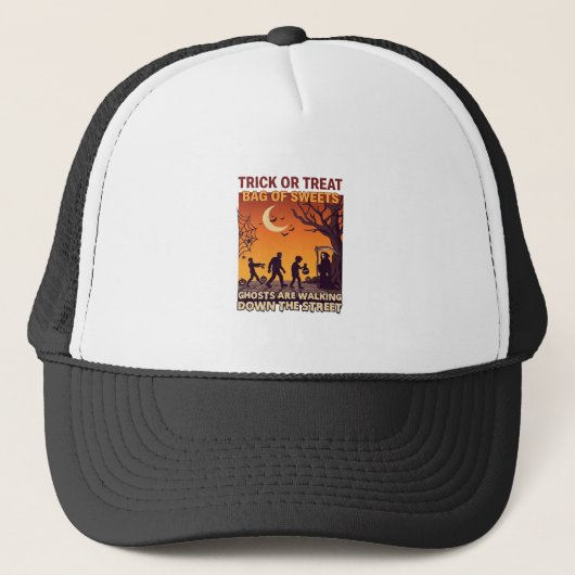 Süßes oder Saures Halloween Zombies Sensenmann Kür Truckerkappe (Vorderseite)