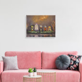 Süßes oder Saures handbemalte Halloween Leinwanddruck (Insitu (Wohnzimmer))