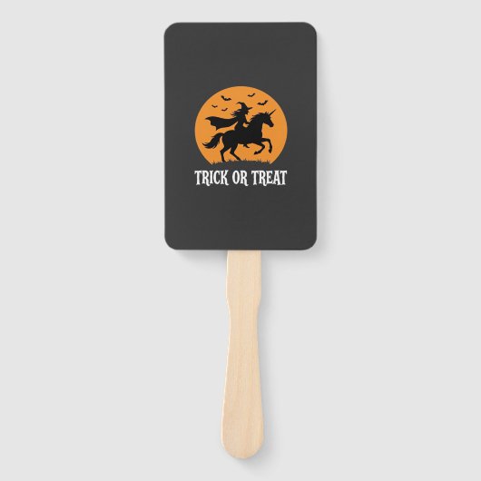 Süßes oder Saures Hexen Einhorn Halloween Design_1 Fächer (Vorderseite)