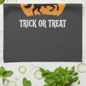 Süßes oder Saures Hexen Einhorn Halloween Design_1 Geschirrtuch (Gefaltet)