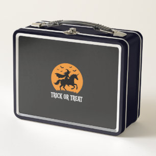 Süßes oder Saures Hexen Einhorn Halloween Design_1 Metall Brotdose