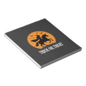 Süßes oder Saures Hexen Einhorn Halloween Design_1 Notizblock (angewinkelt)