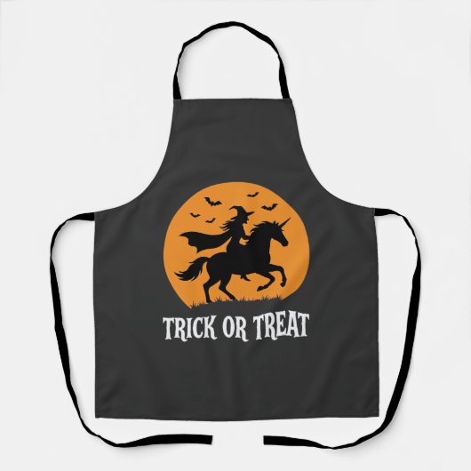 Süßes oder Saures Hexen Einhorn Halloween Design_1 Schürze (Vorderseite)