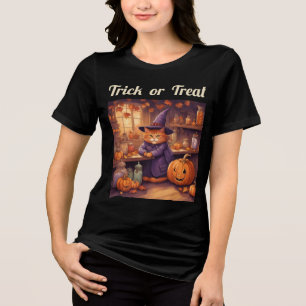 Süßes oder Saures Katze Tri-Blend T-Shirt Shirt