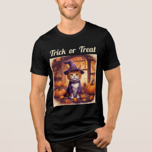 Süßes oder Saures Katze Tri-Blend T-Shirt Shirt