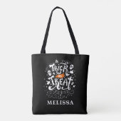 Süßes oder Saures Kinder Halloween Tasche (Rückseite)