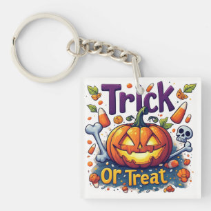 Süßes oder Saures Kürbis Candy Schädel Halloween � Schlüsselanhänger