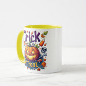 Süßes oder Saures Kürbis Candy Schädel Halloween � Tasse (Vorderseite Links)