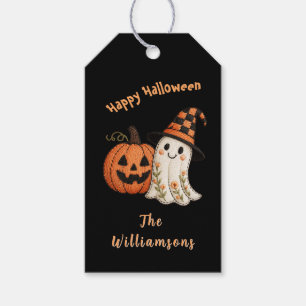 Süßes oder Saures Kürbis Geist Halloween Geschenkanhänger