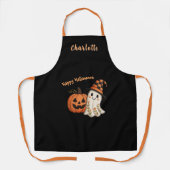 Süßes oder Saures Kürbis Geist Halloween Schürze (Vorderseite)