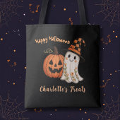 Süßes oder Saures Kürbis Geist Halloween Tasche