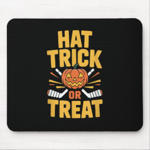 Süßes oder Saures Kürbis Halloween Eishockey  Mousepad