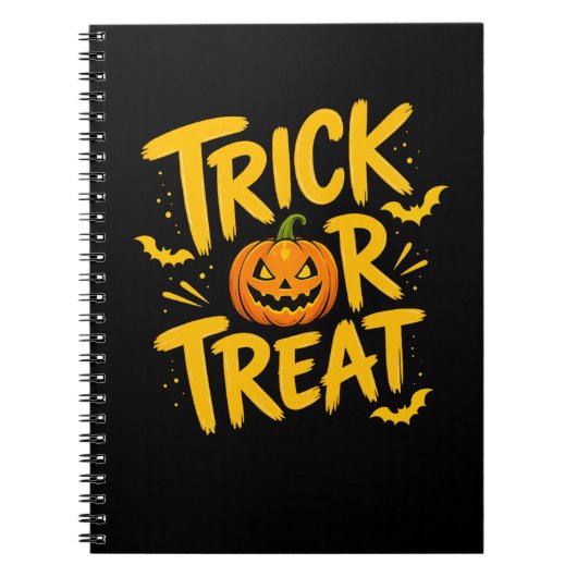 Süßes oder Saures Kürbis Halloween Notizbuch Journ Notizblock (Vorderseite)