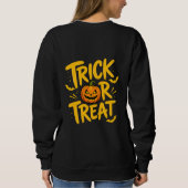 Süßes oder Saures Kürbis Halloween Sweatshirt Gesc (Rückseite)