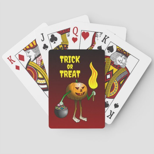 Süßes oder Saures Kürbis Spielkarten (Rückseite)