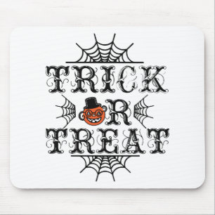 Süßes oder Saures Kürbis Spinnen Frohes Halloween Mousepad