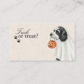 Süßes oder Saures Labradoodle Hund Halloween Mitteilungskarte (Vorderseite)