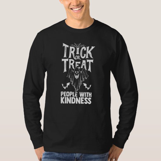 Süßes oder Saures Leute mit Freundlichkeit Hallowe T-Shirt (Vorderseite)
