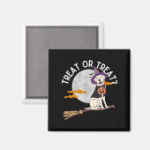 Süßes oder Saures Lustiger Hund Halloween Magnet (Vorderseite/Rückseite)
