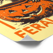 Süßes oder Saures Lustiger Waschbär Halloween Vint Poster (Ecke)