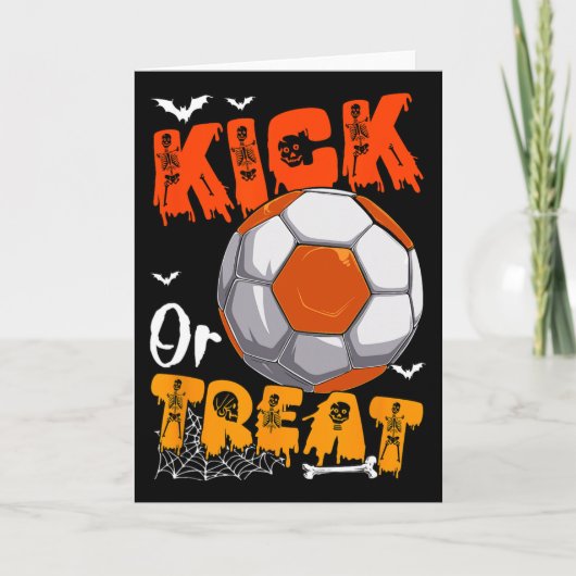 Süßes oder Saures Lustiger Witz Kick Halloween Spi Karte (Vorderseite)