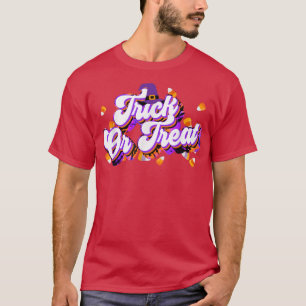 Süßes oder Saures Lustiges Halloween-Mais Süßigkei T-Shirt