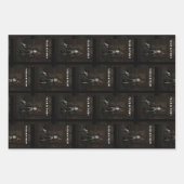 Süßes oder Saures. Mann als Skelett verkleidet Geschenkpapier Set (Vorderseite)