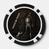 Süßes oder Saures. Mann als Skelett verkleidet Pokerchips (Rückseite)