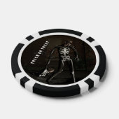 Süßes oder Saures. Mann als Skelett verkleidet Pokerchips (Einzeln)