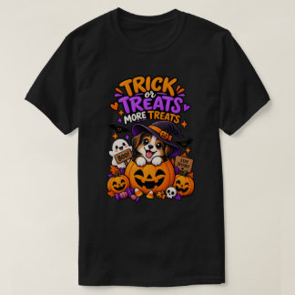 Süßes oder Saures Mehr Süßes Süßer Halloween-Welpe T-Shirt