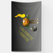 Süßes oder Saures mit Jack O' Lantern Banner (Vertikal)