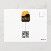 Süßes oder Saures mit Kürbiskopf Postkarte (Rückseite)