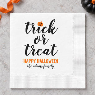 Süßes oder Saures modernes Halloween-Skript Serviette
