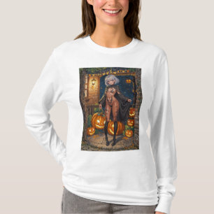 Süßes oder Saures, mutiges Halloween-Kostümmädchen T-Shirt