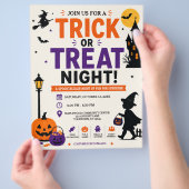 Süßes oder Saures Nacht Flyer (Hand)