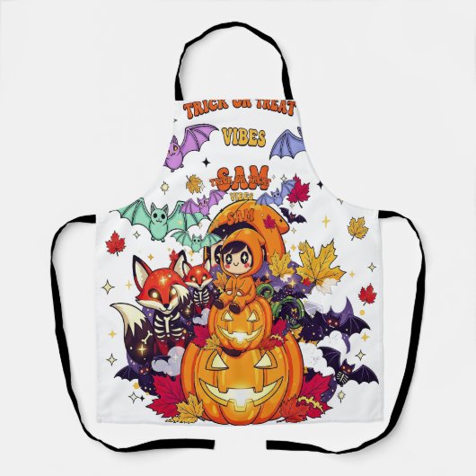 Süßes oder Saures Niedlicher Halloween Schürze (Vorderseite)