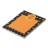Süßes oder Saures Notizbuch (Schwarz & Orange) Notizblock (Rotiert)