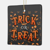 Süßes oder Saures Ornamente Halloween Quadrat Kera (Links)