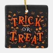 Süßes oder Saures Ornamente Halloween Quadrat Kera (Vorderseite)