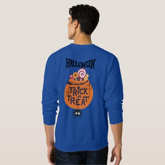 Süßes-oder-Saures-Pullover – Halloween-Stimmung Sweatshirt (Schwarz voll)