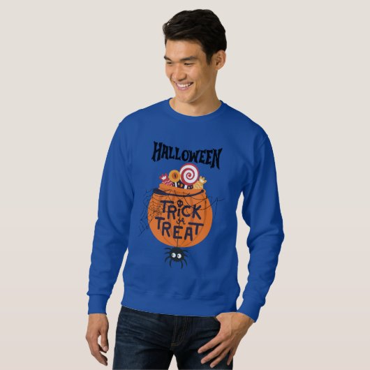 Süßes-oder-Saures-Pullover – Halloween-Stimmung Sweatshirt (Vorne ganz)