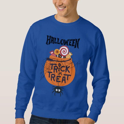 Süßes-oder-Saures-Pullover – Halloween-Stimmung Sweatshirt (Vorderseite)